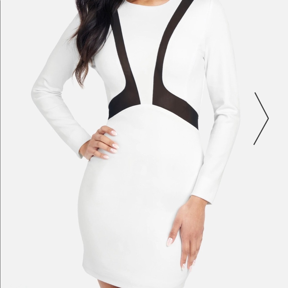 BEBEMESH INSET MINI DRESS